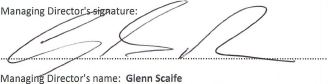 Glenn's signature