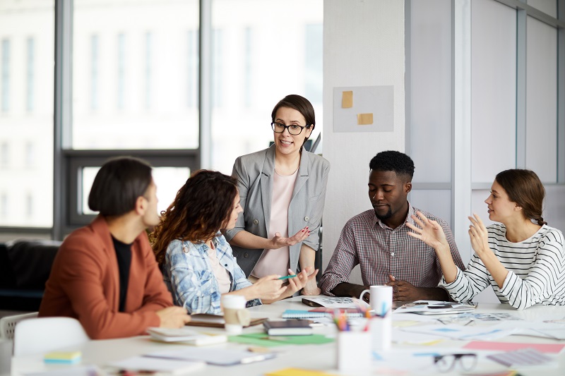 Contemporary Business Team Working